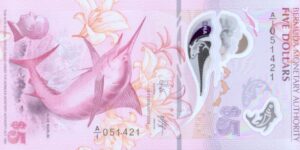 2024 BANK NOTE OF THE YEAR BERMUDA 5 DOLLARS